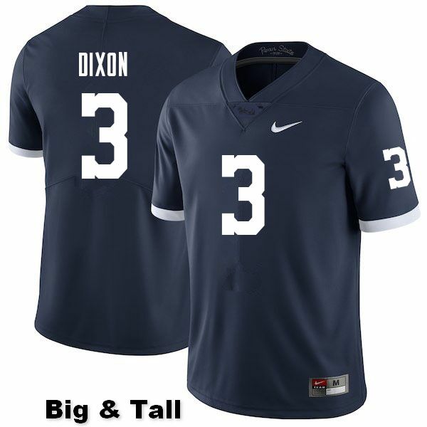 NCAA Nike Men's Penn State Nittany Lions Johnny Dixon #3 College Football Authentic Big & Tall Navy Stitched Jersey YMI8198MU